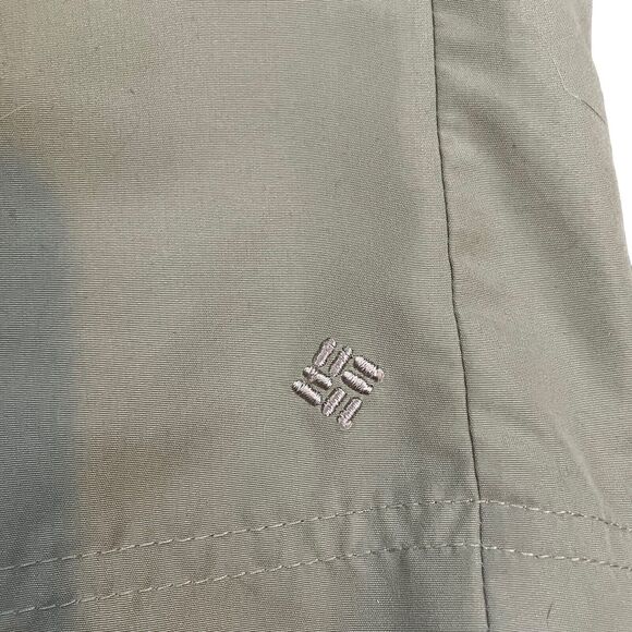 Columbia PFG Womens 10W 18L Cargo Shorts Capri Omni Shade Khaki Tan Pockets - Picture 9 of 13